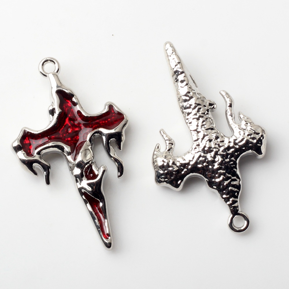 Picture of Alloy Color Oil Dropping Cross Pendant Pendant DIY Handmade Necklace Earrings Bracelet Jewelry Accessories