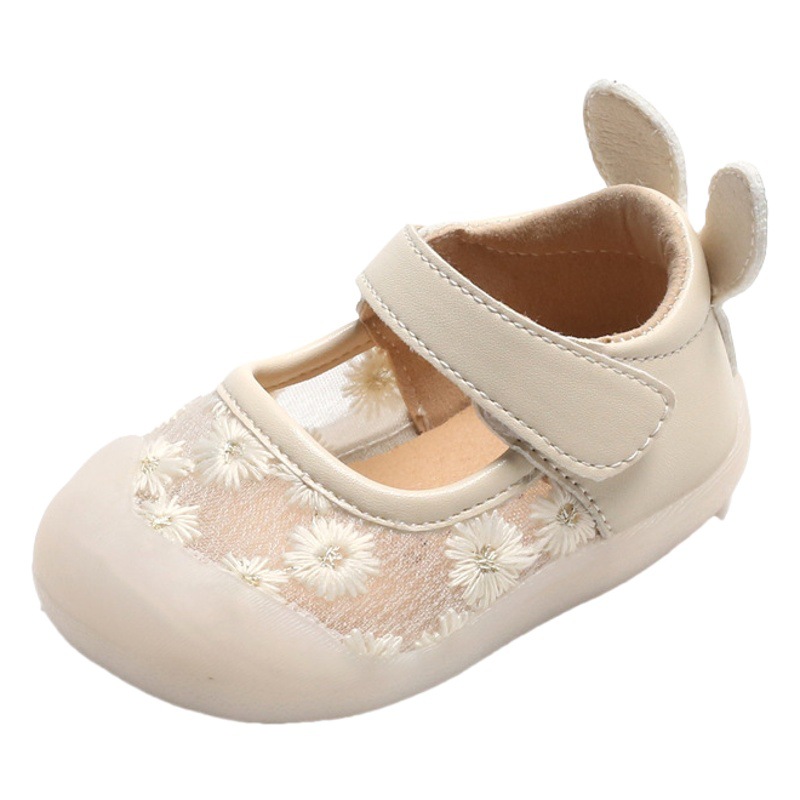 Spring and summer new soft bottom toddler shoes baby sandals princess shoes cloth shoes 1 a 2 year old baby shoes girls shoes