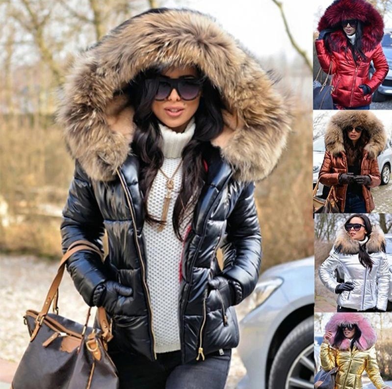 Cross-border foreign trade autumn and winter new European and American women's cotton-padded down cotton-padded jacket short women's cotton-padded jacket coat