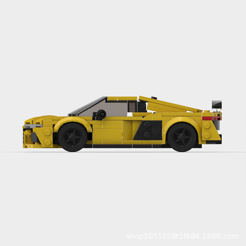 Picture of Moc Building Blocks Are Compatible with Lego Assembled Creative Audi R8 Racing Model Speed Series Boy 8-Grids Car