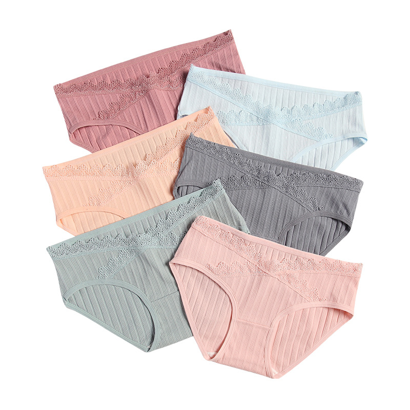 Picture of Pregnancy Want Things Threaded Low Waist Maternity Underwear Pure Cotton Early Pregnancy and Second Pregnancy Belly Support Pants Breathable Prenatal and Postpartum Pants