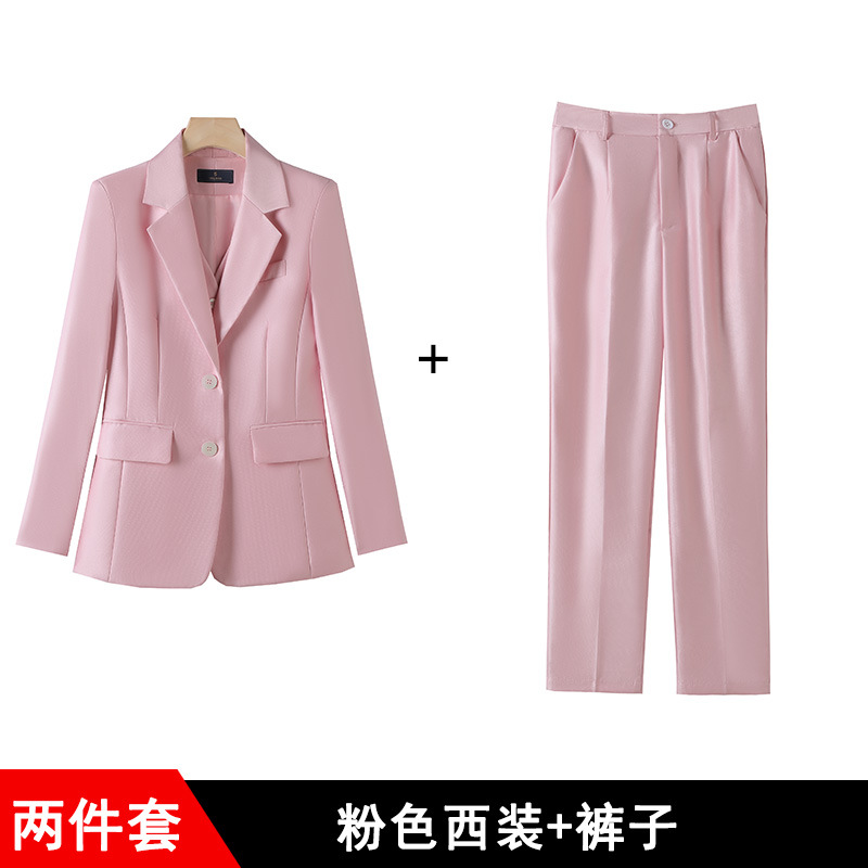 Picture of Star with pink suit suit female British style 2023 new small fragrant style suit jacket vest three-piece set