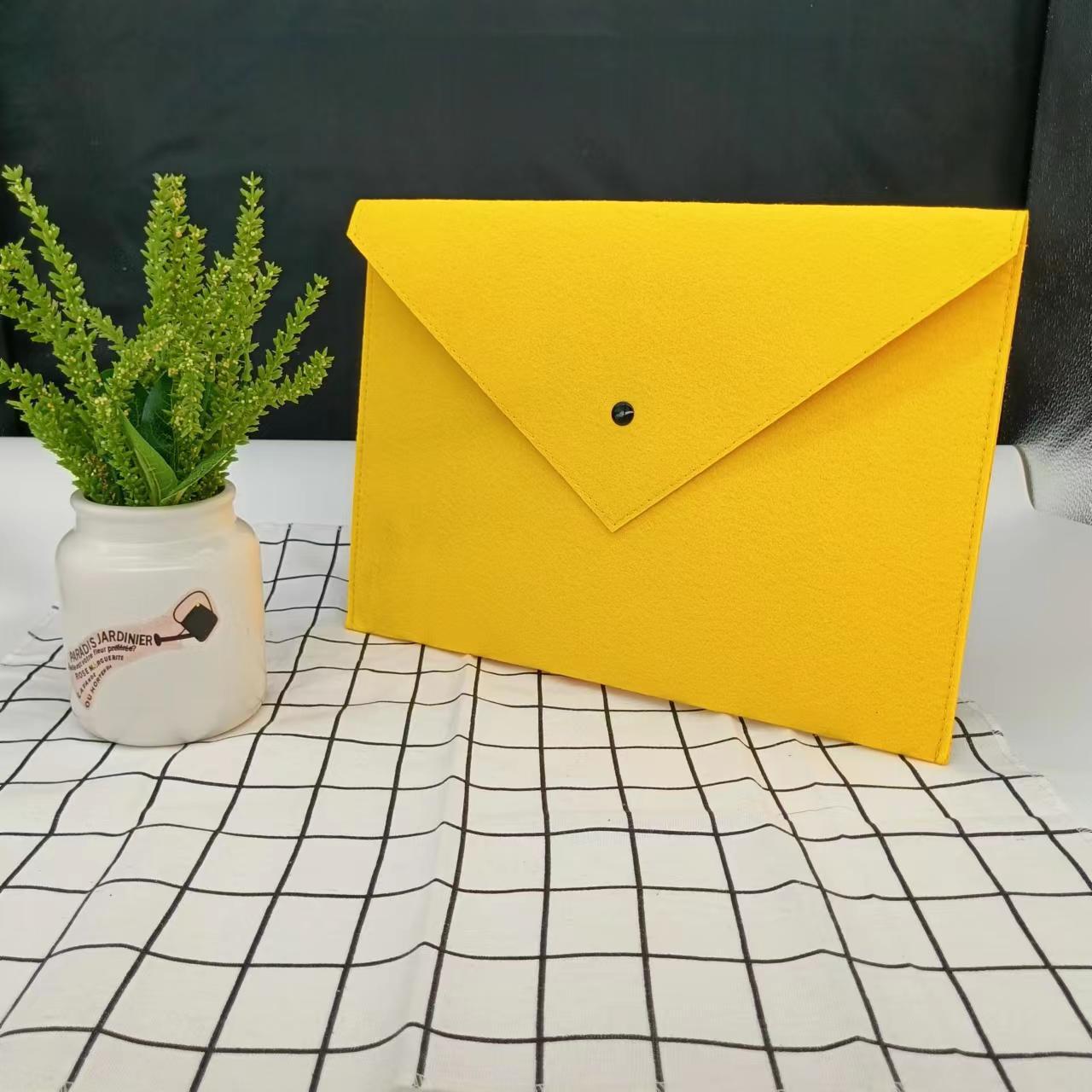 Picture of Felt Document Bag, Portable A4 Folder with Snap Button, Office Bag Storage, Customizable Logo, File Bag with Logo Printing