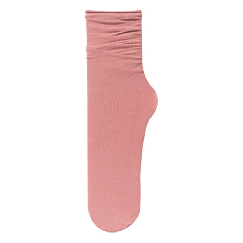 Ice socks women's socks spring and summer ultra-thin white mid-calf socks velvet pile socks ice stockings solid color summer