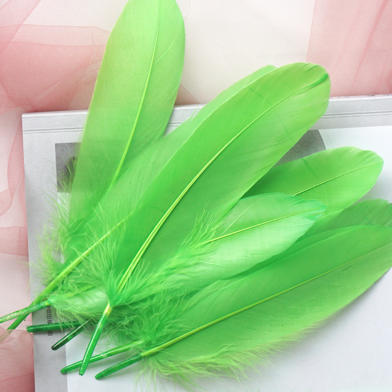 Picture of Feather color goose feather hard big floating dream catcher sunflower kindergarten handmade art class material wings decoration