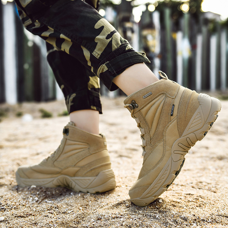 2025 New Outdoor Cross-Border Large Size Fashionable Field Boots Hiking Shoes Are Lightweight, Comfortable, Wear-Resistant and Durable