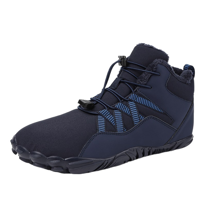 High-top snow boots cross-border new outdoor hiking camping hiking shoes skiing non-slip fleece-lined warm plus size cotton shoes