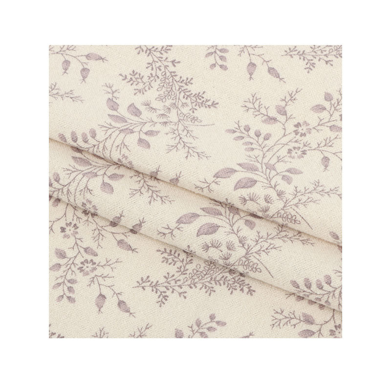 Picture of in stock orchid flower water paste printing cotton vintage floral cloth autumn and winter casual wear fashion dress fabric