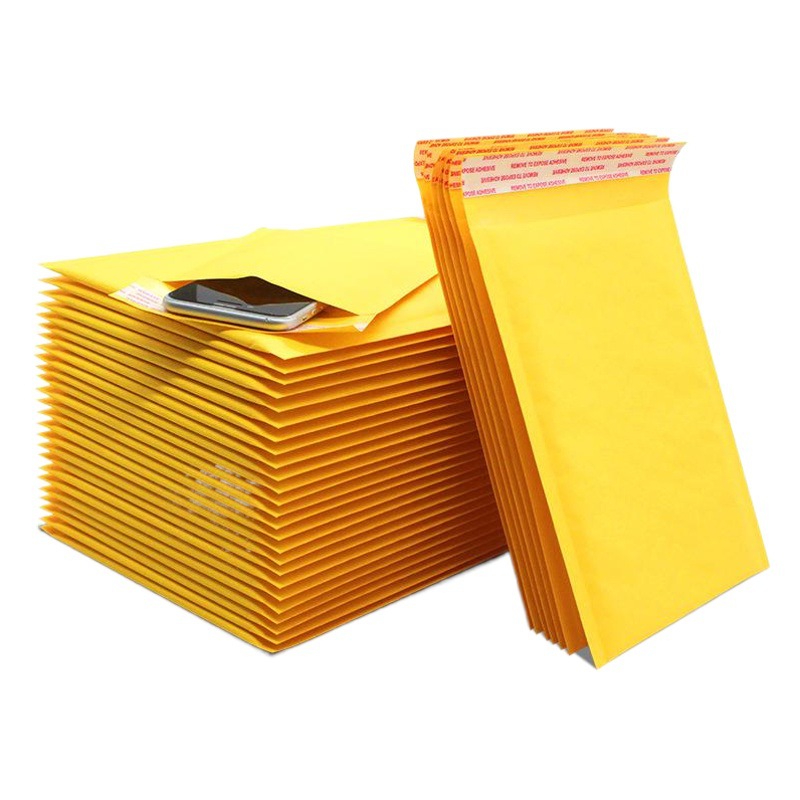 Big box yellow Kraft Paper Bubble Bag express bubble envelope bag shockproof bubble bag clothing packaging bag wholesale