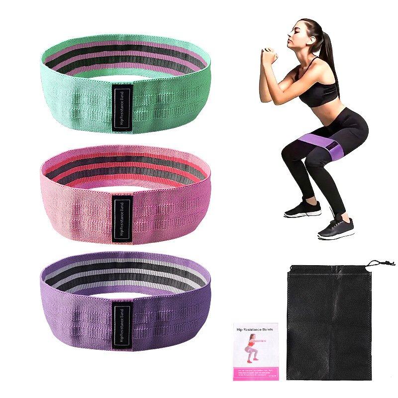 Manufacturer Wholesale Beautiful Buttocks Elastic Band Squat Resistance Band Buttocks Strength Training Yoga Elastic Band Knitted Elastic Ring