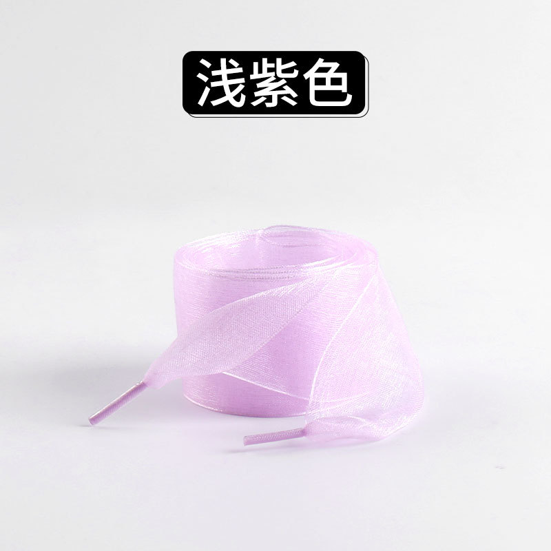 Picture of Wholesale Chiffon Shoelace Silk Shoelace German Training Shoes Casual Shoes Canvas Shoes Organza ins Flat Shoelace Rope