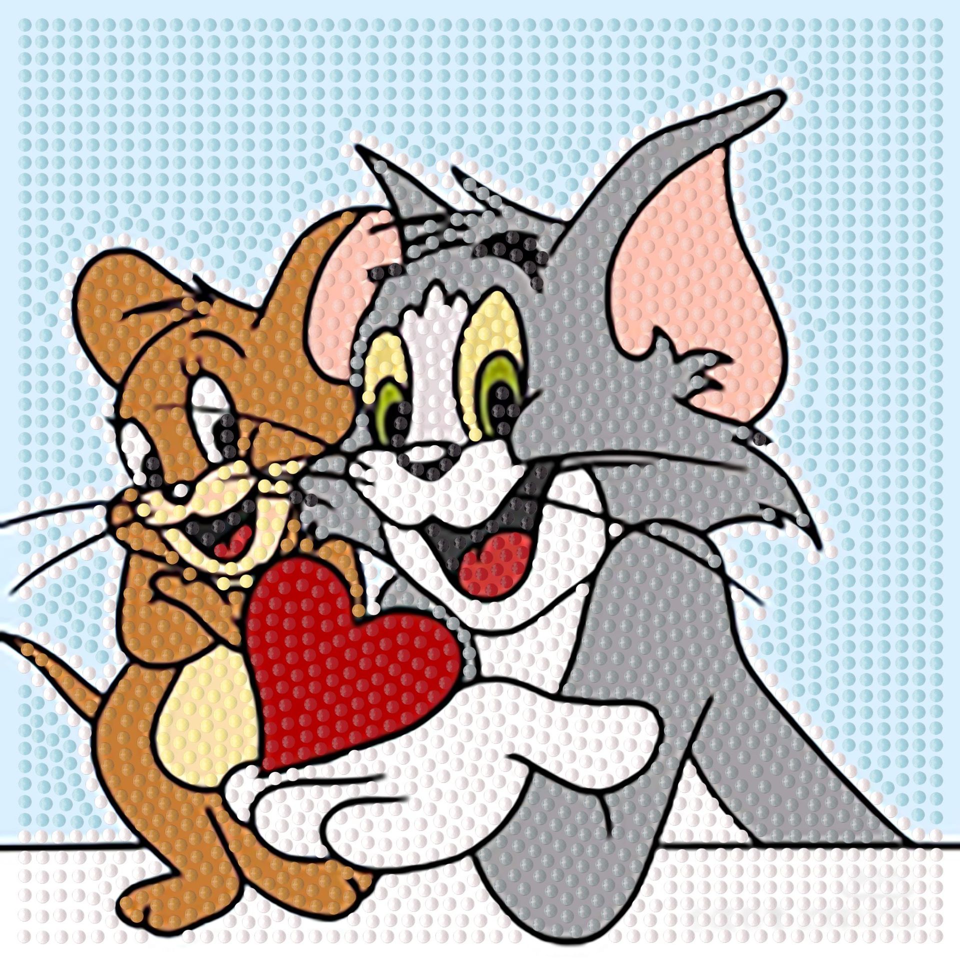 Picture of Original God New Diamond painting children student diy handmade diamond material package with frame Cartoon Cartoon educational toys
