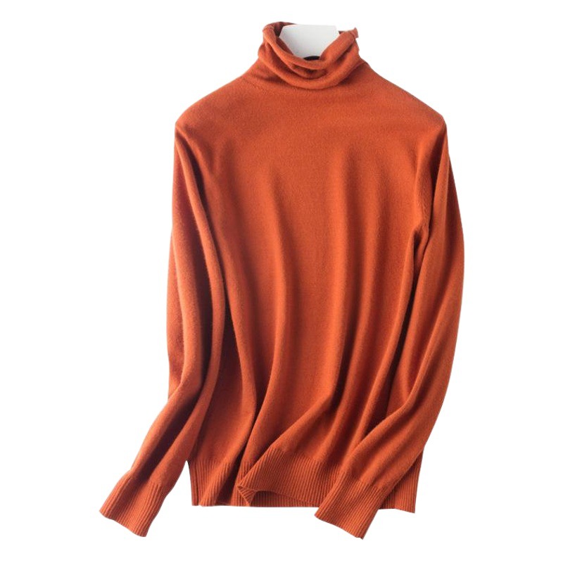2024 autumn and winter new Korean version of the sweater women's elderly slim bottoming shirt fashion Joker manufacturers wholesale core-spun yarn