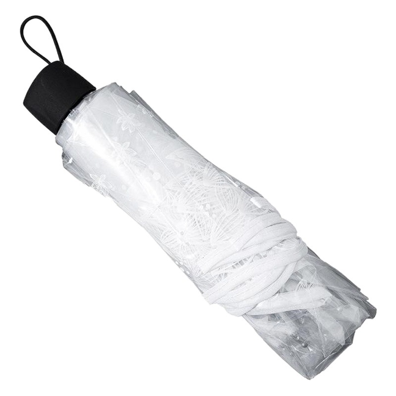 Transparent Umbrella Women Folding Umbrella as Summer Flowers White Goddess Online Red Umbrella Mori Creative Student Automatic Transparent Umbrella