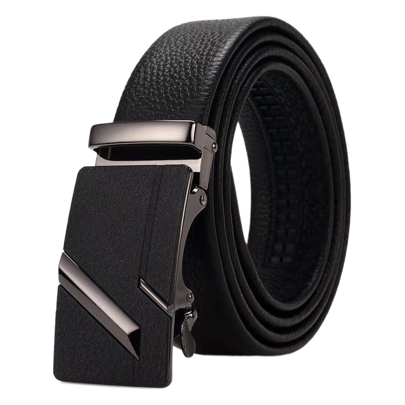Automatic buckle leather belt custom company Enterprise high-grade gift set gift belt Business Men's belt