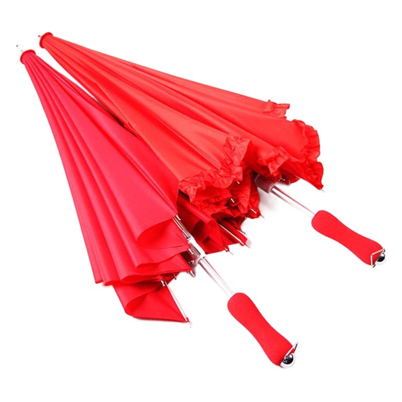 Umbrella in stock wholesale red wedding umbrella princess umbrella 16 bone heart-shaped umbrella lace love bride umbrella a generation of hair