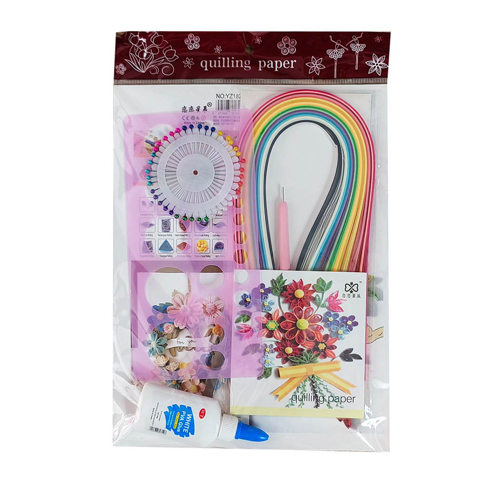 Picture of Paper suit tools manual DIY material package beginners 7 template bookmarks color paper line drawings