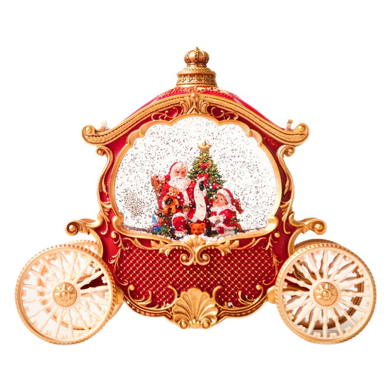 High-end Christmas pumpkin carriage Music Box Music Box Music Box wind light decoration birthday gift crystal ball decoration