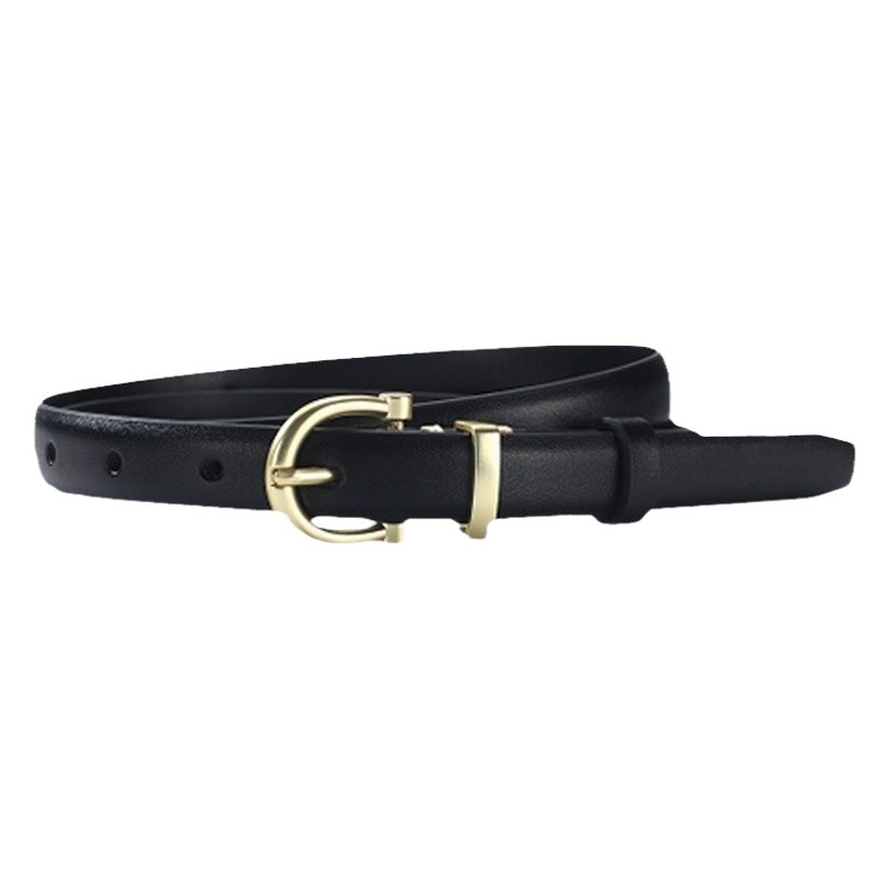 New genuine leather thin belt women's all-match jeans casual pants with women's simple fashion women's belt decoration