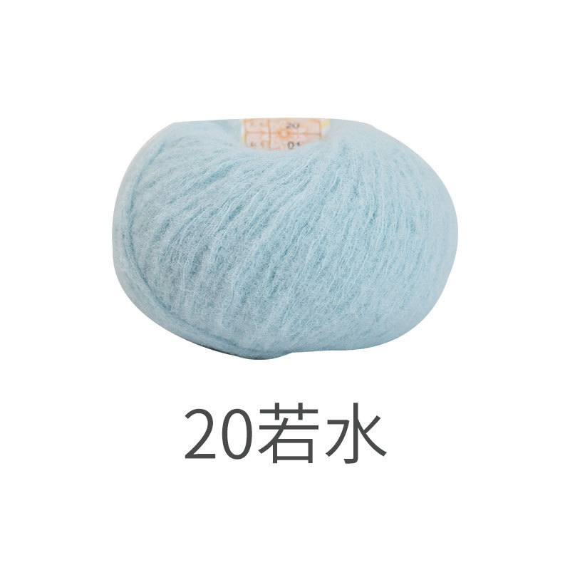 Picture of Snow Fear Cotton Candy Imitation Wool Felt Line Hairpin Hand-woven Bag Doll Crochet Material Bag Wool Ball
