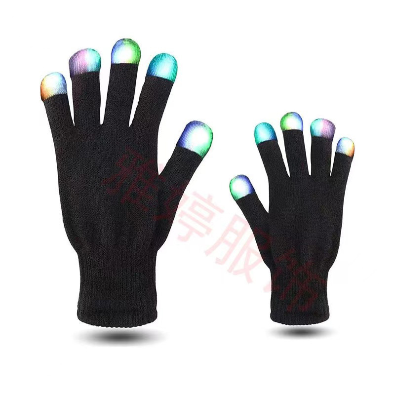 Amazon Led Luminous Gloves with Light Finger Gloves Colorful Luminous Magic Halloween Fingertips Kidsren's Flash Gloves