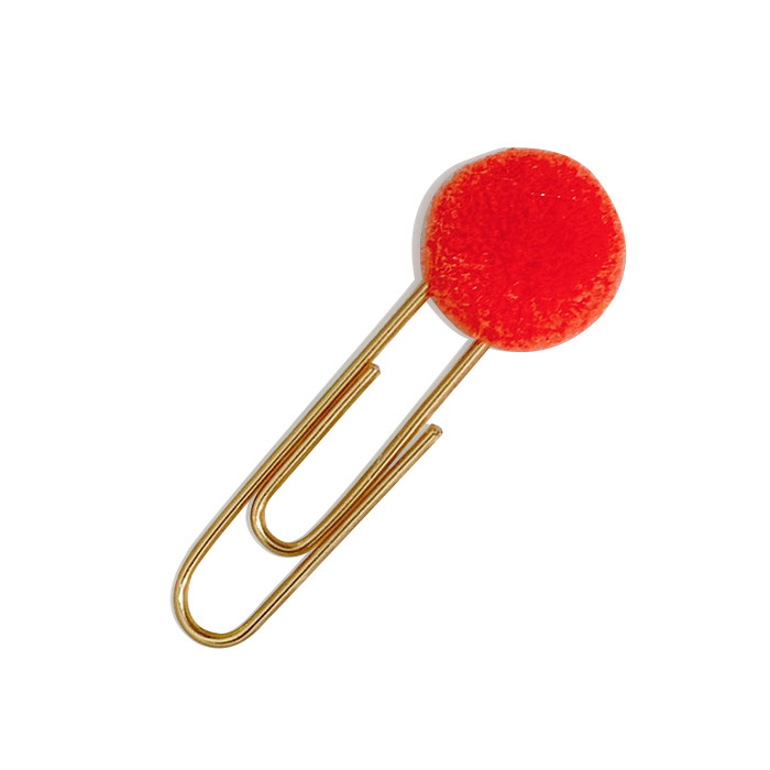 Picture of Japanese cute creative metal paper clip bookmark color candy wool ball pin student office supplies stationery