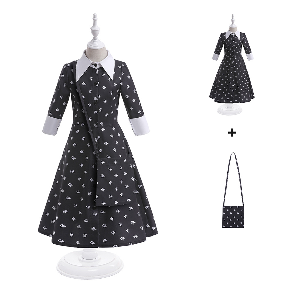 Wednesday Adams Family Cos dress Cosplay cosplay Costume Amazon Princess Dress