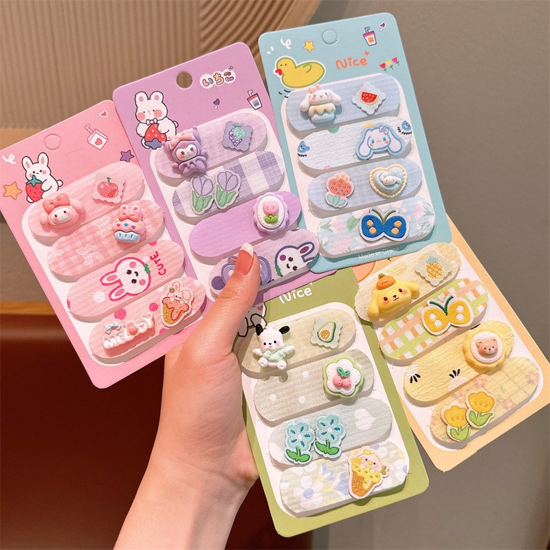 Children's Bangs Velcro Baby's Summer Finishing Broken Hair Artifact Hair Hoop Girls Cartoon Internet Celebrity Magic Head Posting