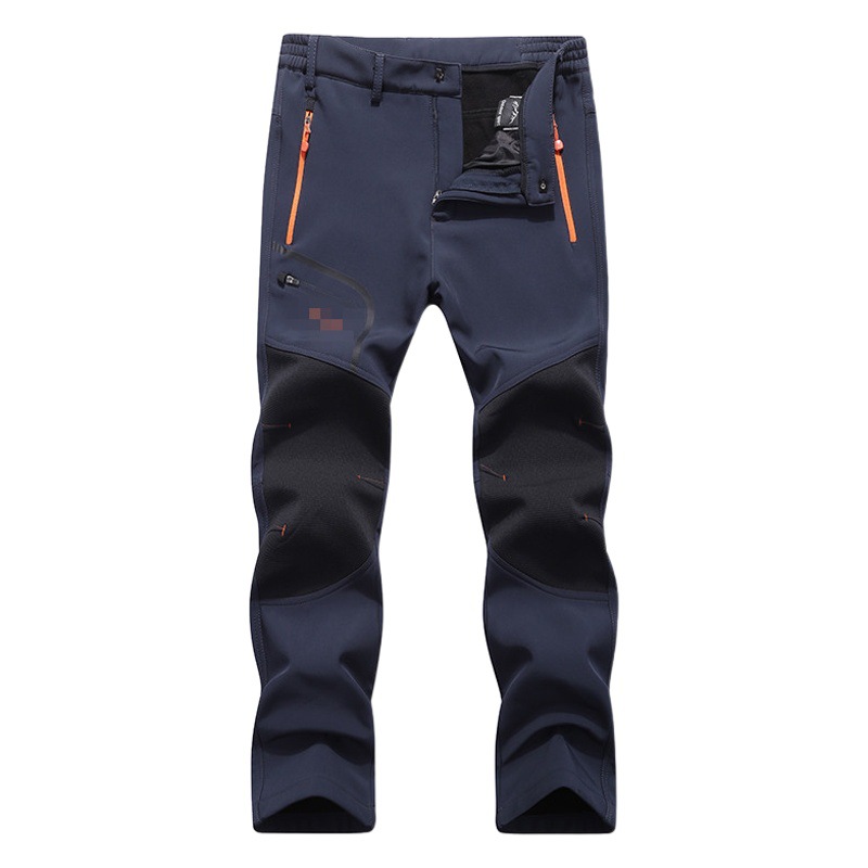 Men's Autumn Sports Long Pants, Hiking Pants for Women, Stretchy Breathable Couple's Fleece-Lined Softshell Pants, Fleece-Lined and Thickened