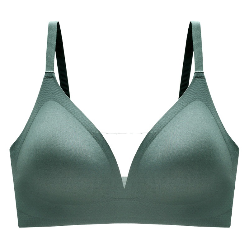 Jelly Muscle Nude-Feeling Seamless Intimates for Women Without Rims, Small Breasts, Push-Up, Secondary Breasts, Non-Running Cup, Adjustable Bra