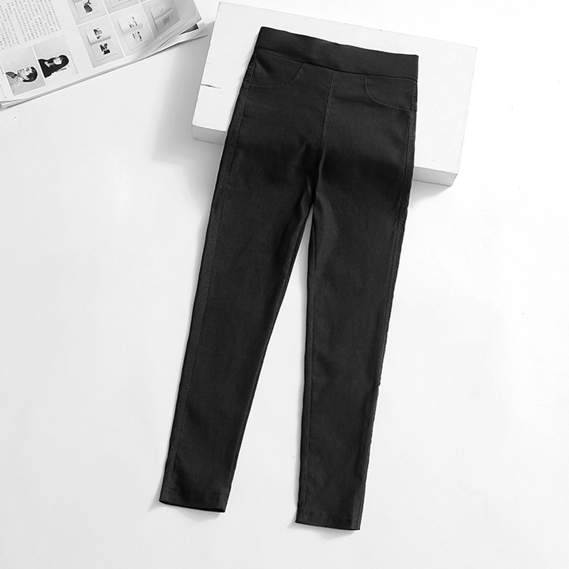 Picture of Girls' Pencil Pants Spring and Summer Thin Candy Color Children's Outer Wear Leggings Big Children's Tight Black Leggings