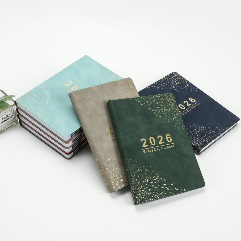 Amazon 2026 Full English Schedule Book Spanish Daily Planner 365 Days Soft Cover Calendar Book in Stock