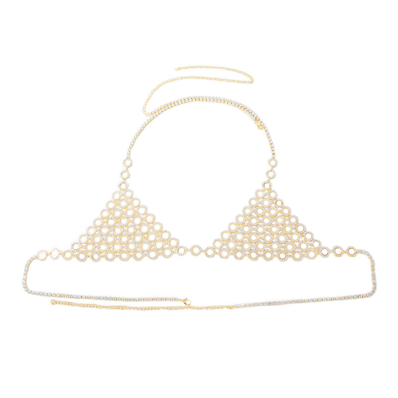 Picture of Cross-border New Accessories Luxury Flash Diamond Fashion Show Party European and American Sexy Exaggerated Bikini Body Chain suit