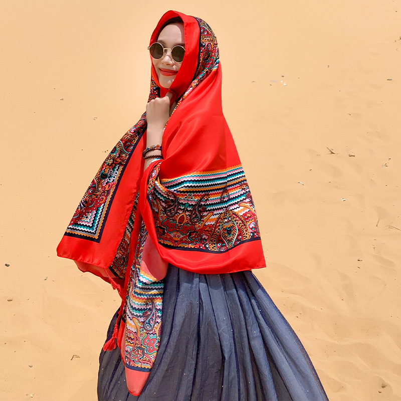 Beach towel women's summer sun protection shawl Outdoor Women's Bohemian ethnic style shawl wholesale delivery