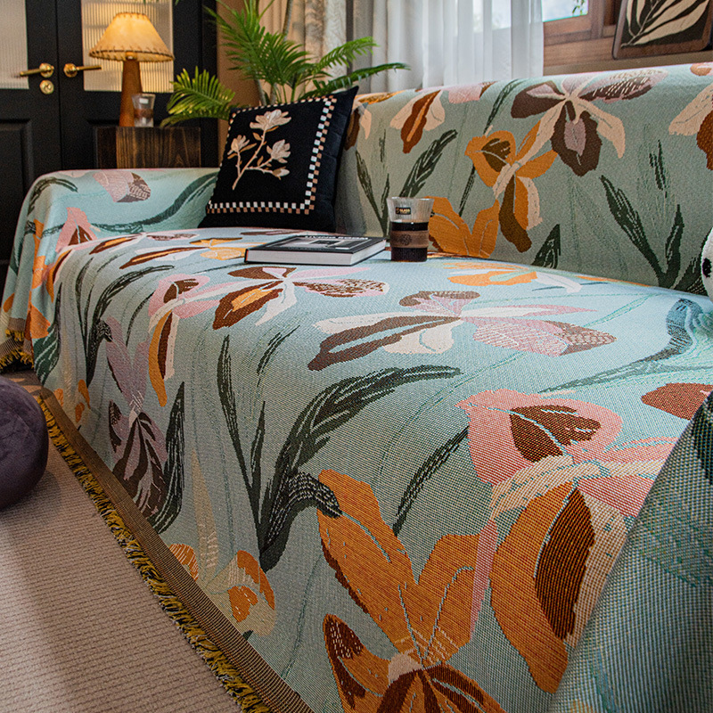 Retro American Sofa Cover Cloth Non-Slip Four-Season Universal Accessible Luxury High-End 2025 New Sofa Cover Cover Full Cover