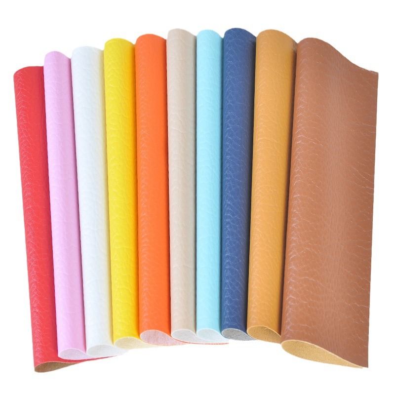 Picture of Litchi Pattern Pu Leather Fabric Pu Leather Artificial Leather Factory Leather Label Self-Adhesive Sofa Repair Subsidy Leather Patch
