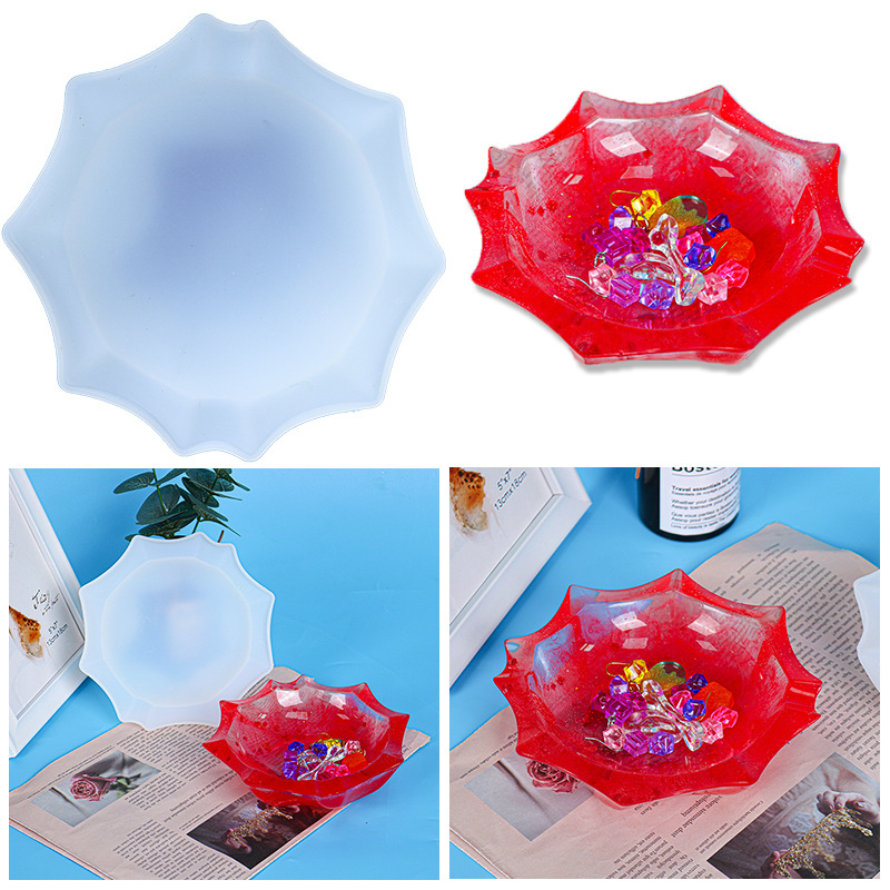 Triumphant diy glue drop mold ten angle plate silicone mold making glue drop mold resin mold