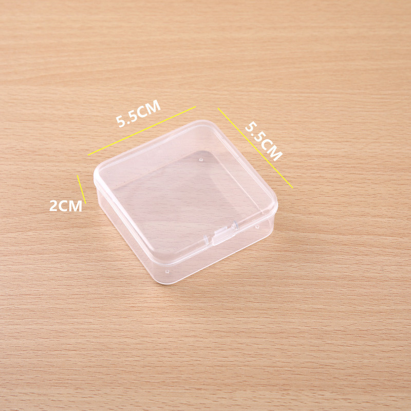 5.5 square high transparent plastic storage box jewelry beaded parts fishing gear earplugs storage small square box manufacturer