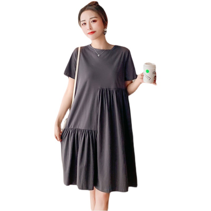 Picture of Maternity Summer New Fashion Short-sleeved T-shirt Skirt Small Top Loose Maternity Dress Summer
