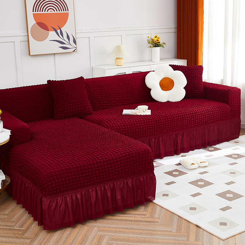 Picture of Thickened stretch seersucker lace sofa cover cover for imperial concubine single double combination sofa cover all-inclusive non-slip