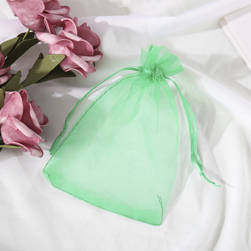 Picture of Plain beam gauze bag wholesale wedding candy bag spot small gift packaging mesh bag printing high density gauze
