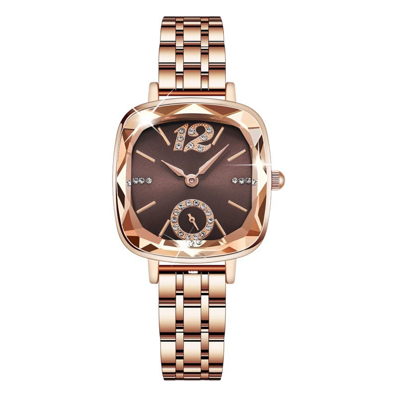 Spot cut glass square ladies watch waterproof quartz watch Diamond tremolo AliExpress a generation of hair