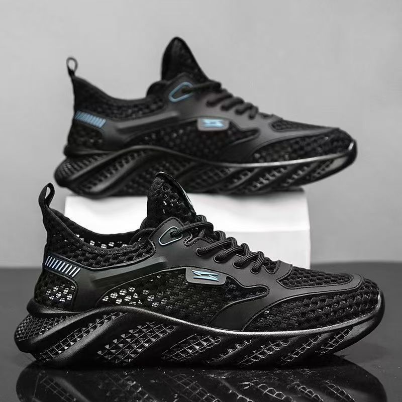 Men's Shoes Summer New Mesh Breathable Hollow Waterproof Anti-Slip River Tracing Shoes Ready for Sale Wholesale Soft Sole Lightweight Casual Shoes