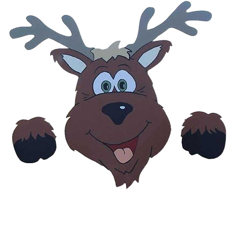 Amazon Explosions Christmas Theme Fence Garden Top Ornament Santa Elk Ornaments Lawn Garden Ornaments