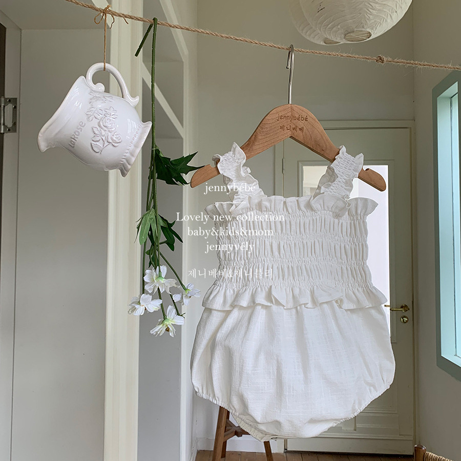 Picture of Korean-style Mother-daughter Parces' Ins-style Baby Girl's Lace dress Baby's Fresh-style Sling Ass-fitted Fart Clothes