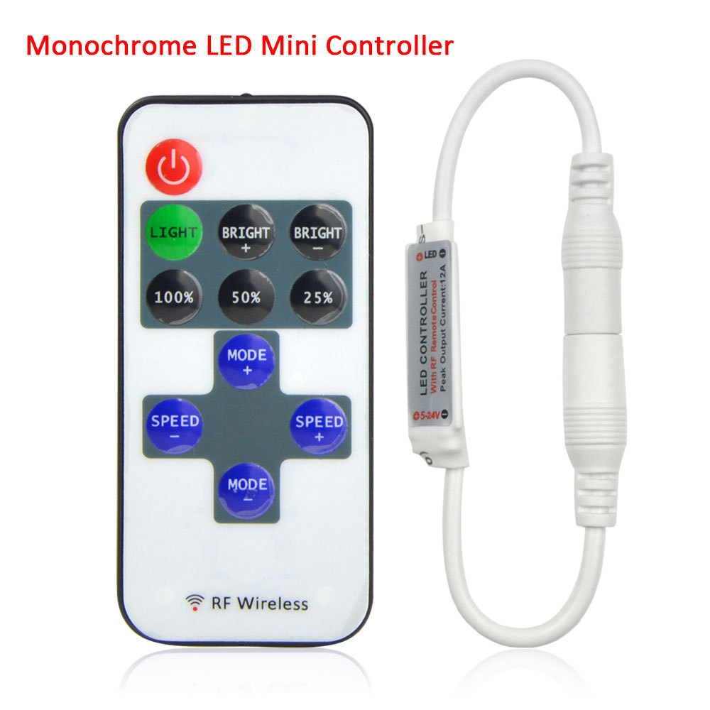 Factory direct RF RF controller mini controller manufacturers monochrome wireless light bar light with controller burst