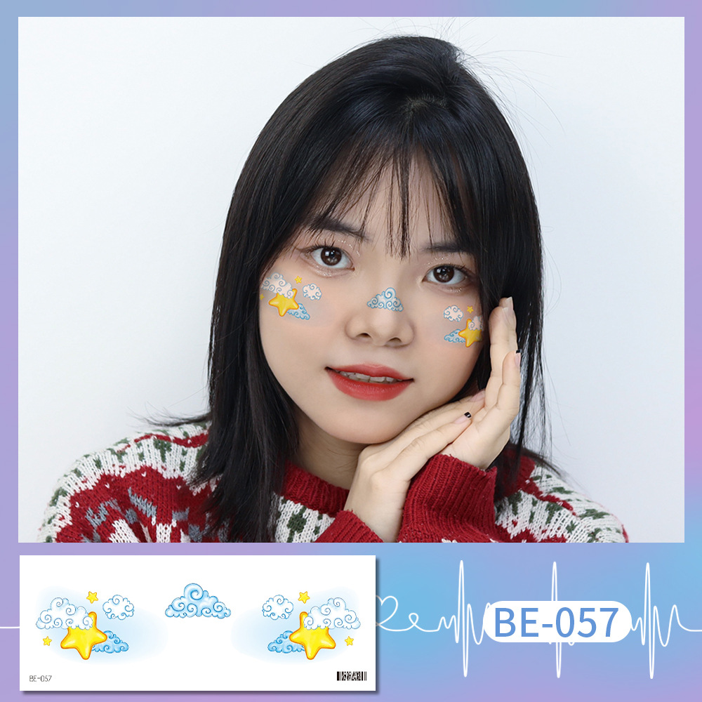 Picture of Ricklon New Cute Sweetheart Girl Makeup Tattoo Face Sticker Christmas Photo Lasting Strawberry Blush Sticker