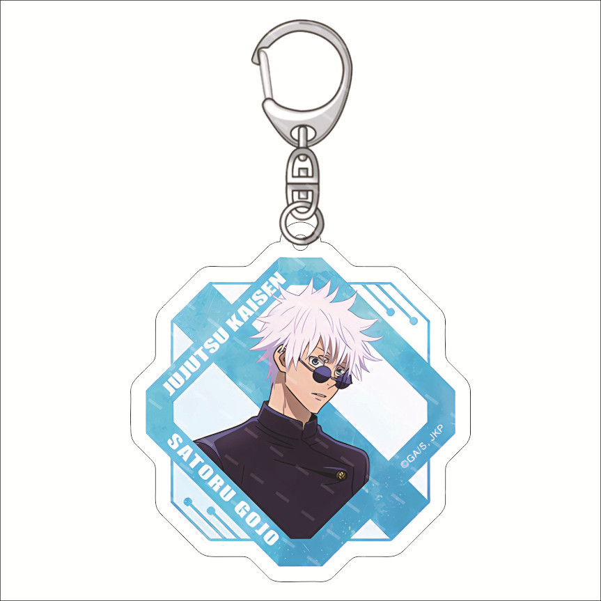 Picture of Curse battle: Huaiyu Jade folding key chain Five Wu Xia Youjie Fu black seer acrylic pendant