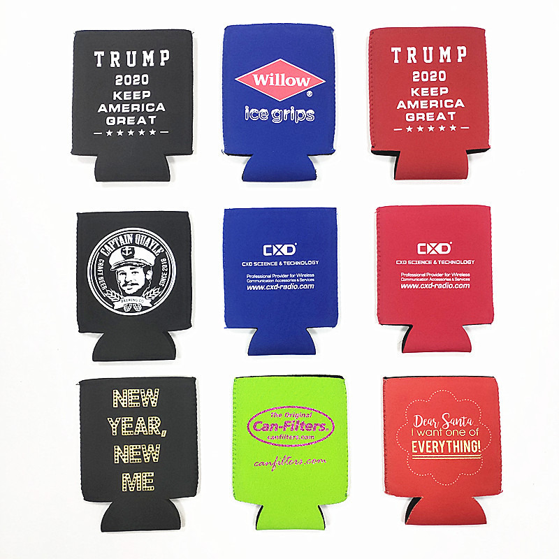 Picture of Cross-Border Hot-Selling Diving Material Rainbow Cola Sleeve 12oz Foldable Can Beer Cooler Sleeve