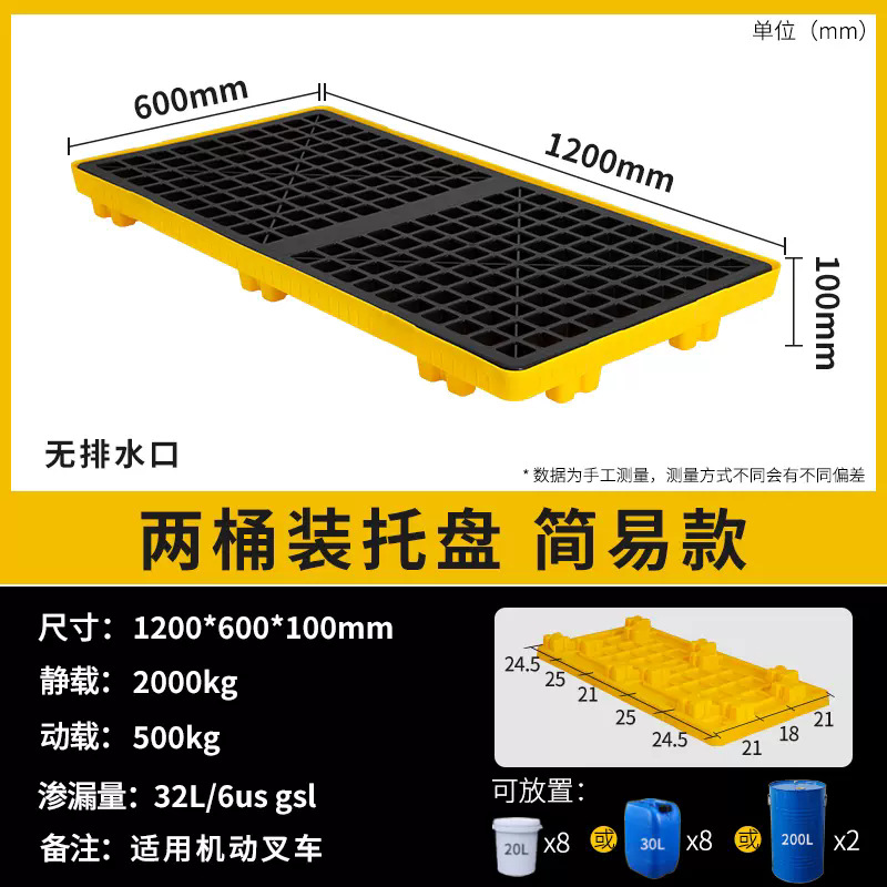 Picture of Laboratory Desktop Tray Hazardous Waste Anti-Leakage Tray Chemical Anti-Leakage Plastic Tray Oil Barrel Pad